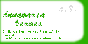 annamaria vermes business card